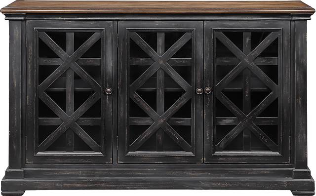 Huntwell Black Credenza - Thumbnail - Image 3