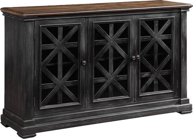 Huntwell Black Credenza - Thumbnail - Image 1