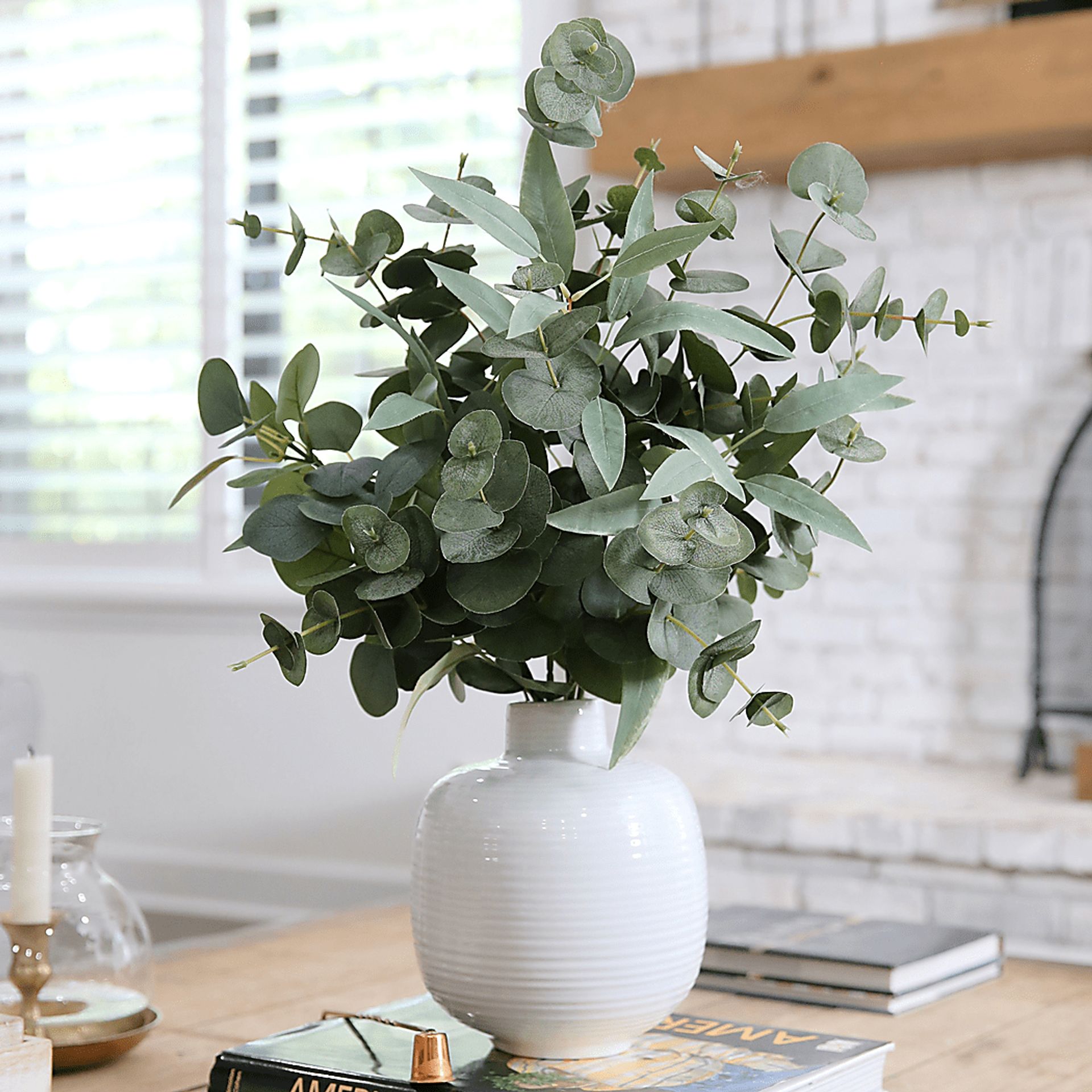 Hurlingame Green Plant with Ceramic Planter - Image 3