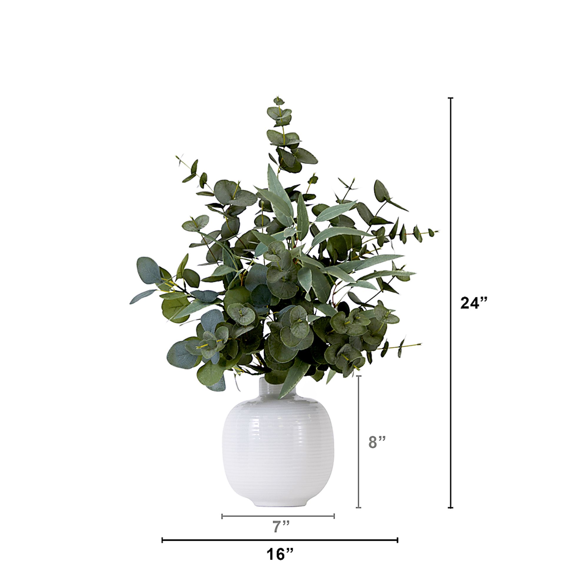 Hurlingame Green Plant with Ceramic Planter - Image 4