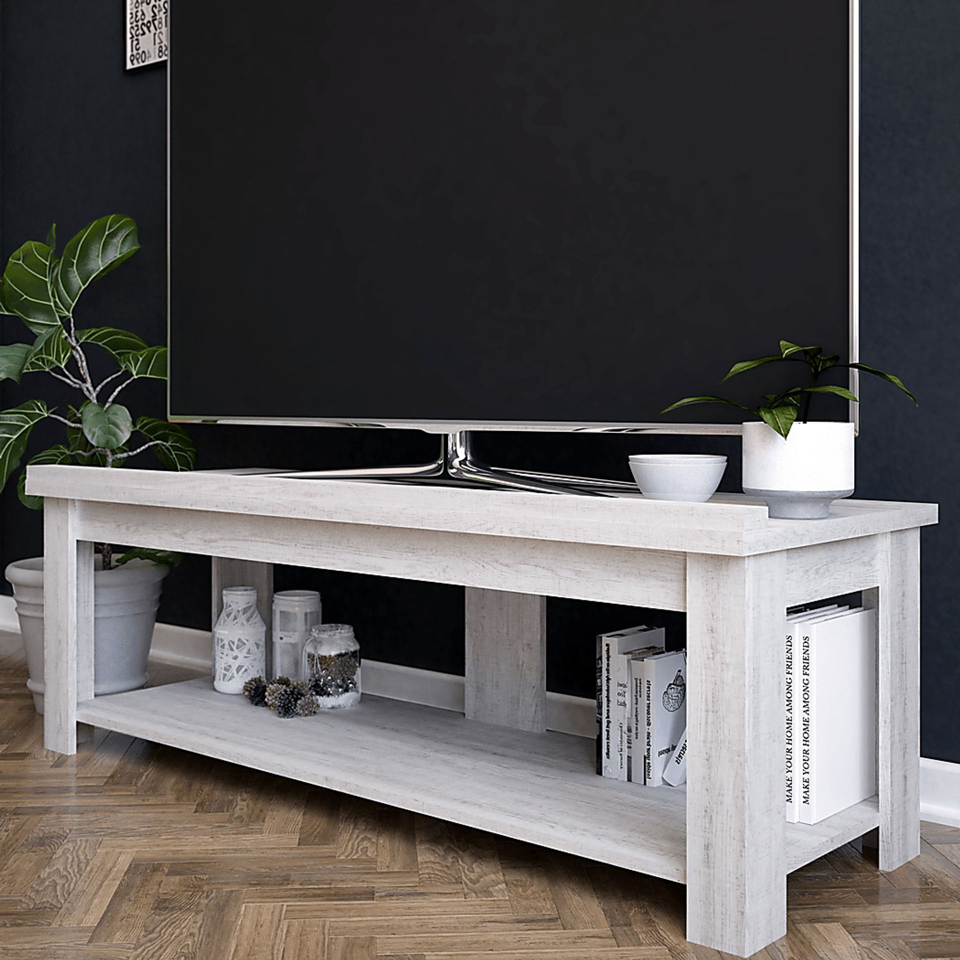 Hurndon White 54 in. Console - Image 6