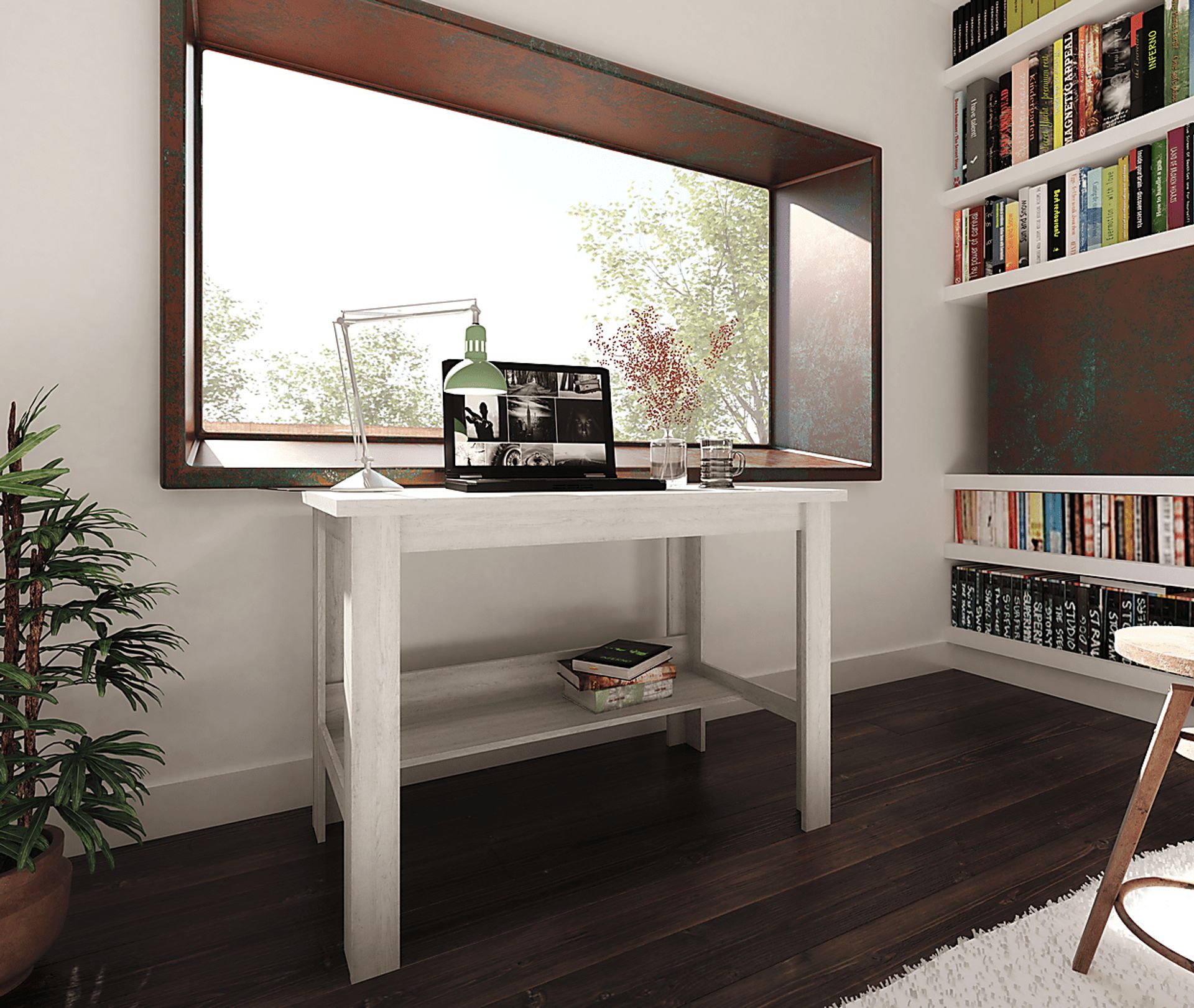 Hurndon White Desk - Image 7