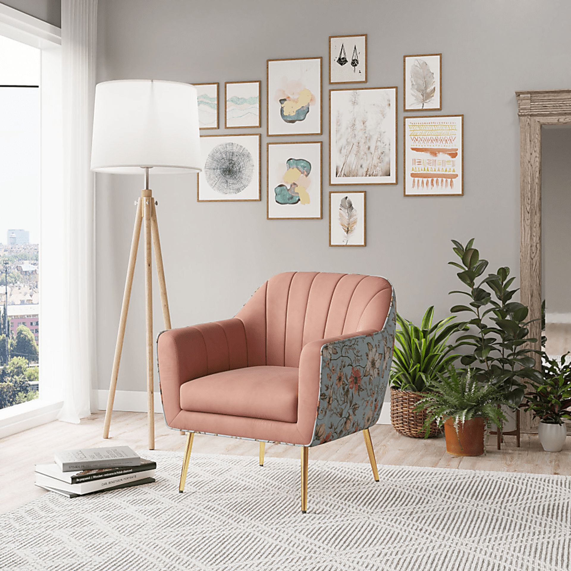 Hurstbourne Pink Accent Chair - Image 5
