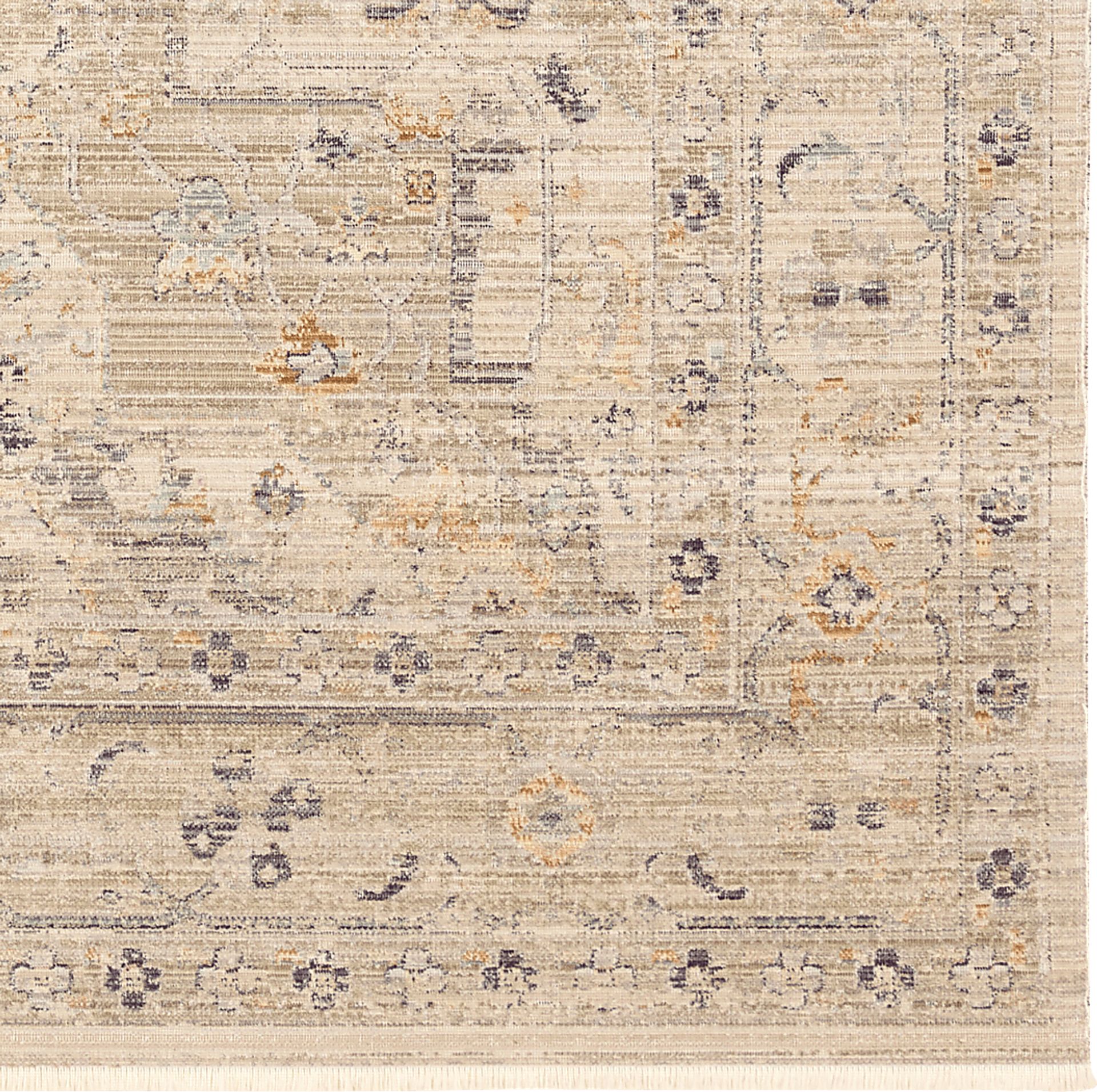 Husni Cream 7'6 x 9'7 Indoor/Outdoor Rug - Image 3