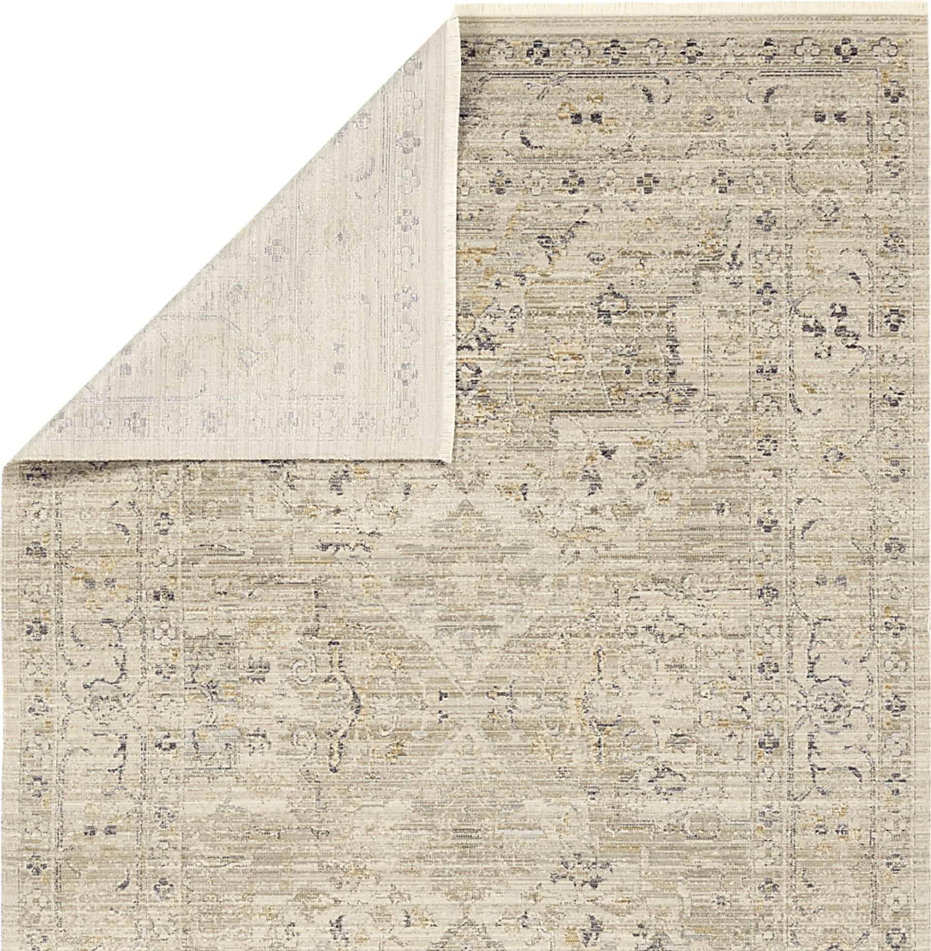 Husni Cream 7'6 x 9'7 Indoor/Outdoor Rug - Image 4