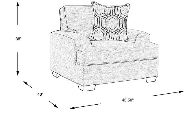 Dimension Image. Please refer to the Dimension Tab on this page for dimension details.
