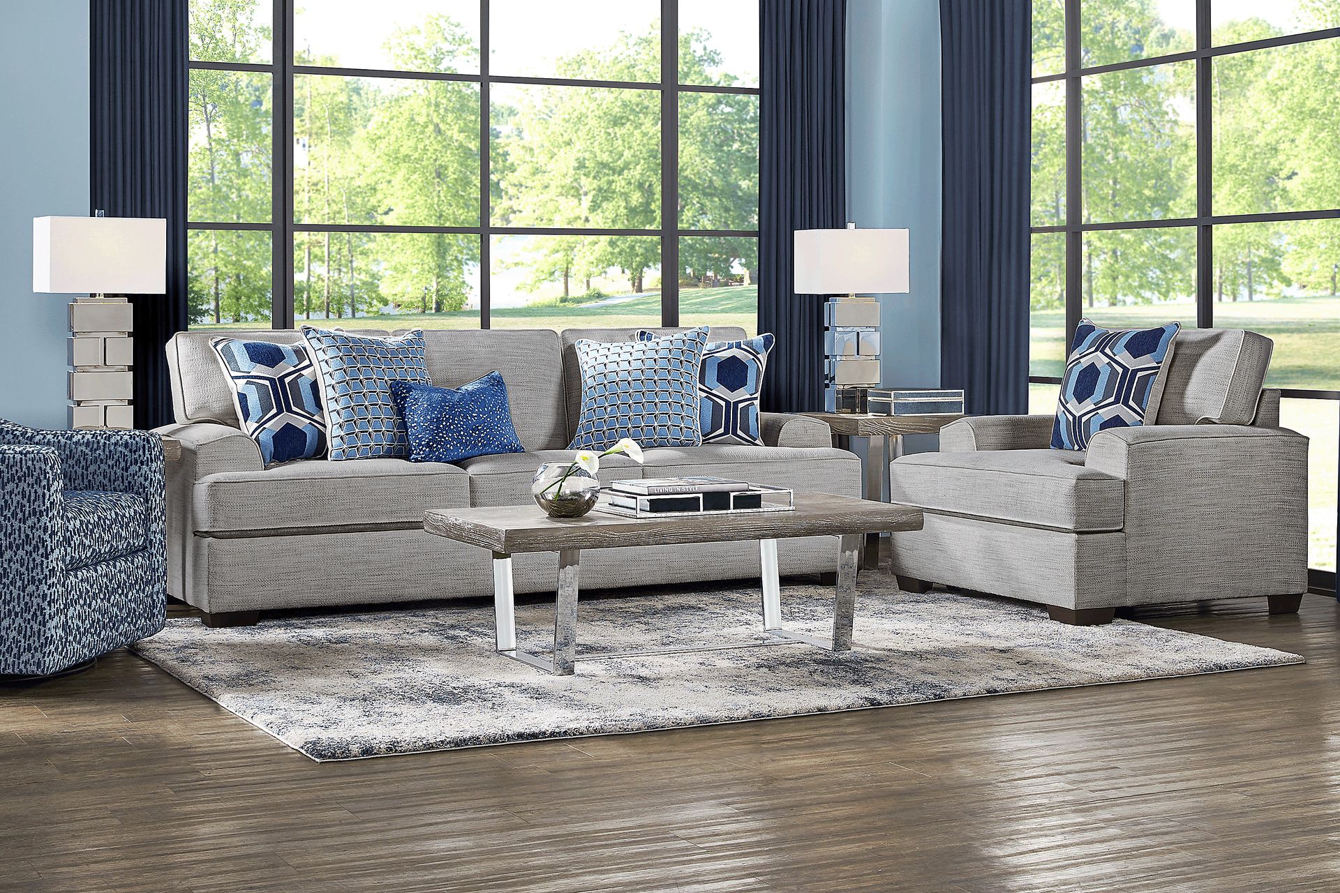 Hutchinson Gray 7 Pc Living Room - Image 1