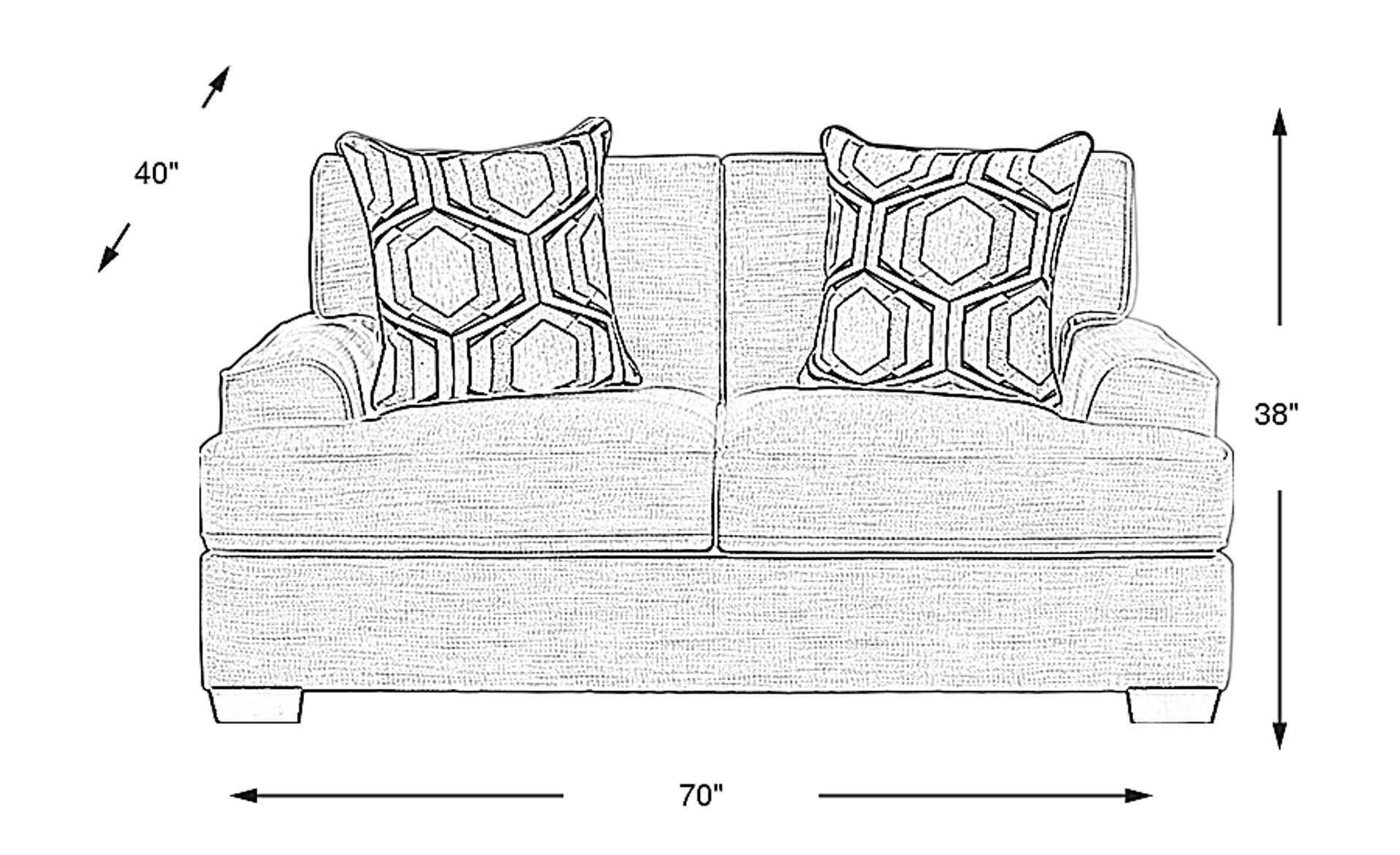 Hutchinson Gray Polyester Fabric Loveseat | Rooms to Go