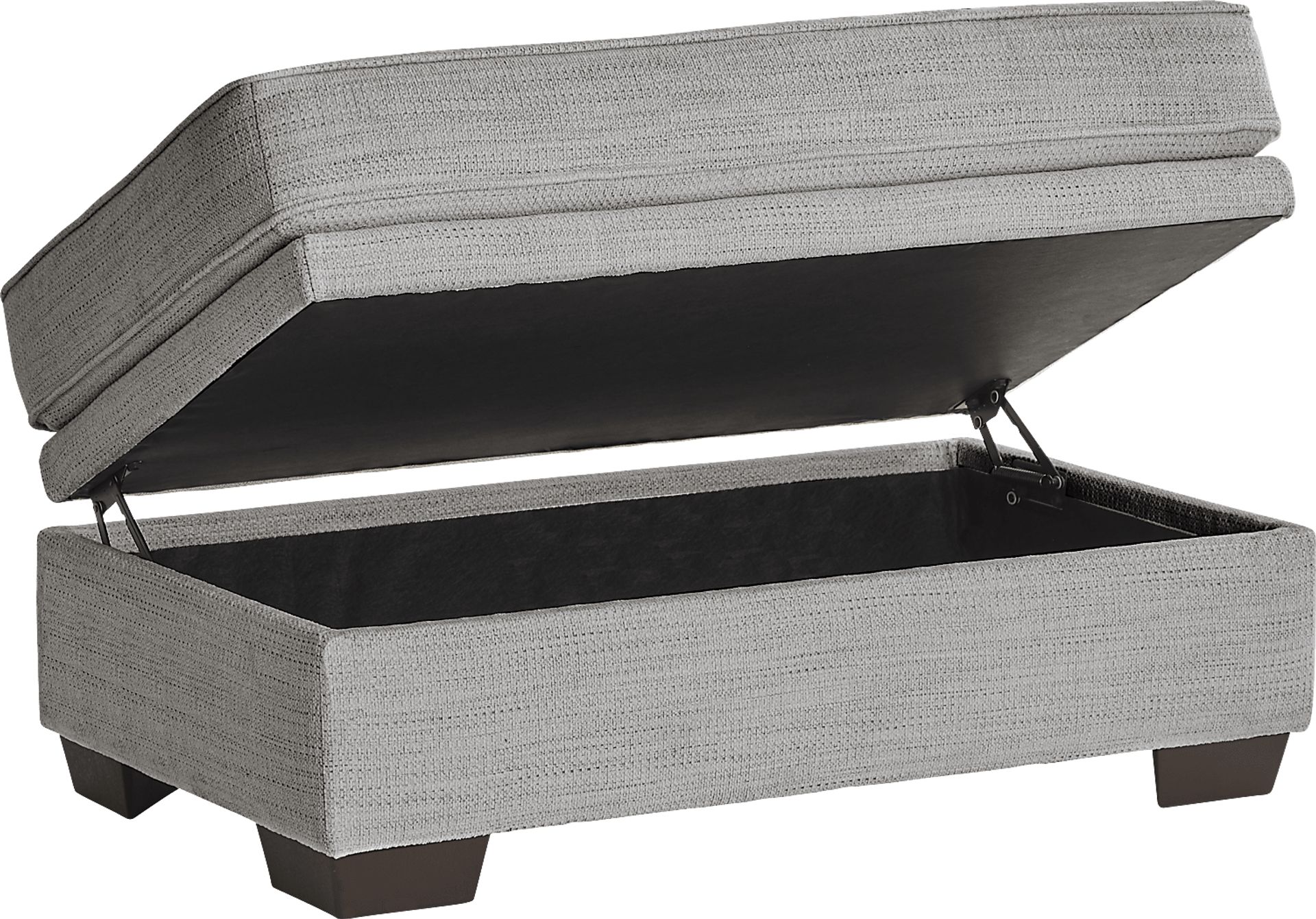 Hutchinson Gray Storage Ottoman - Image 3