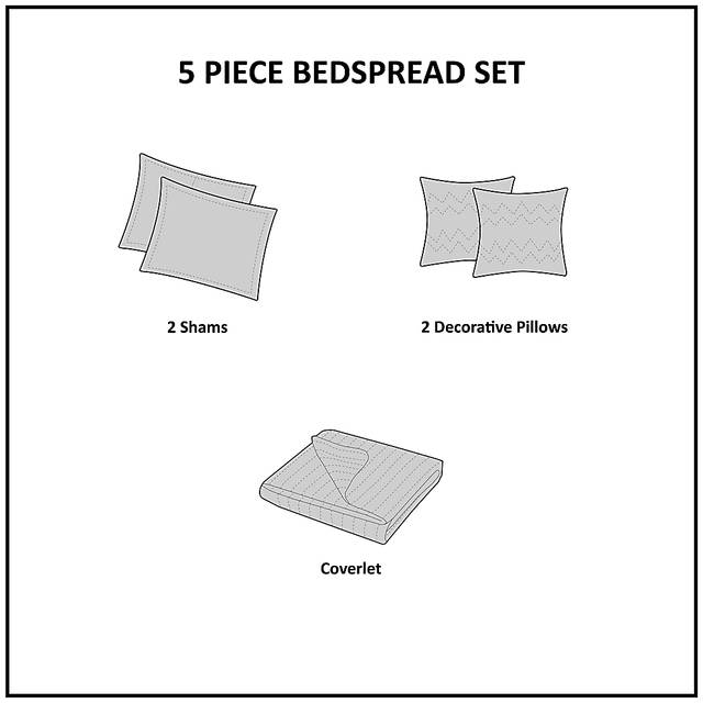 Huxley 5 Pc King Coverlet Set - Thumbnail - Image 9