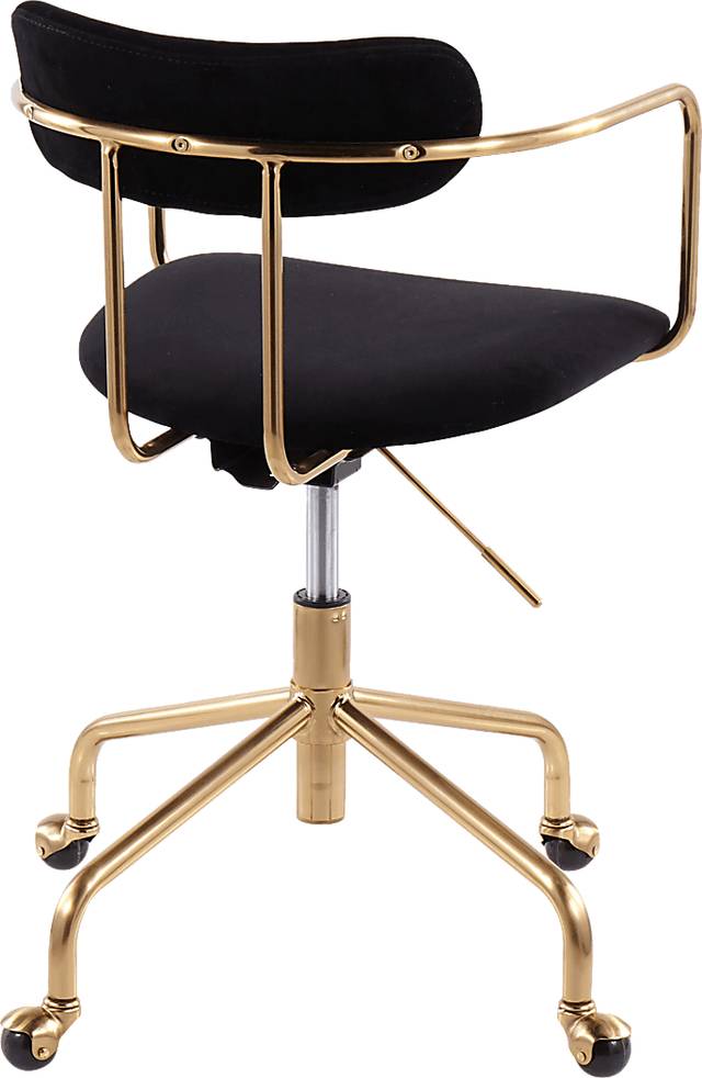 Hyalite Black Office Chair - Thumbnail - Image 3