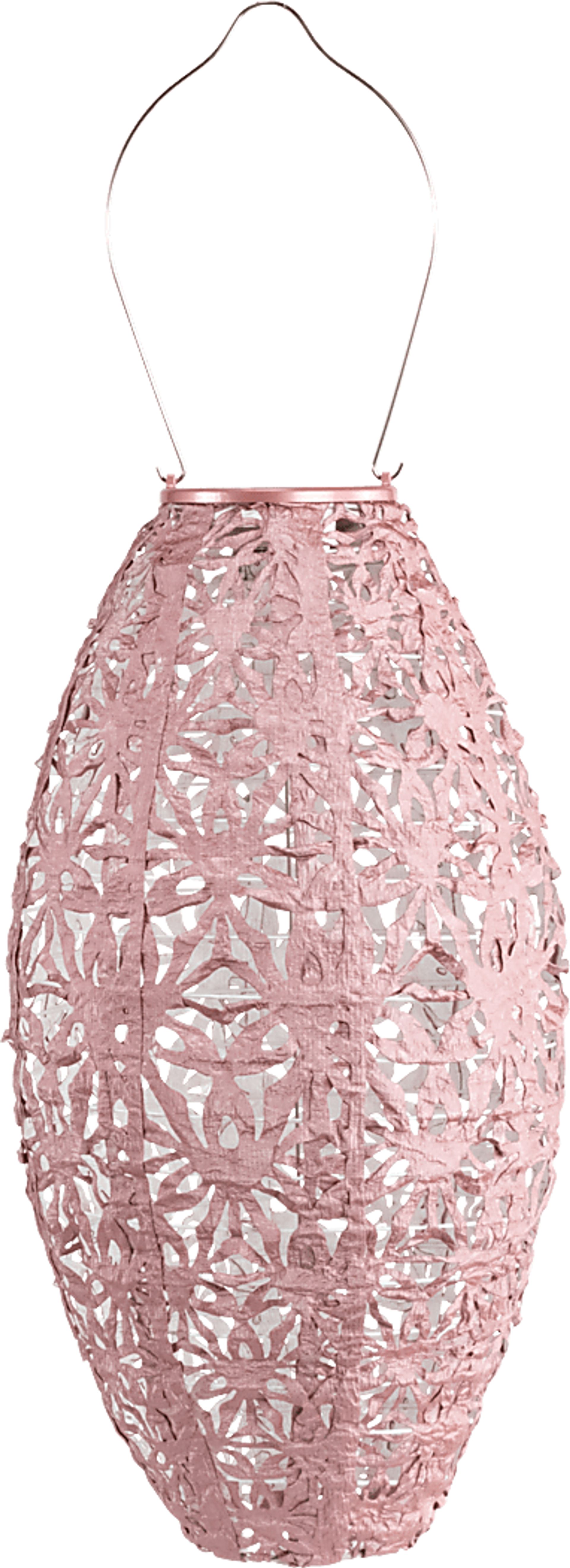 Hymin Estates Outdoor Pink Solar Lantern - Image 1