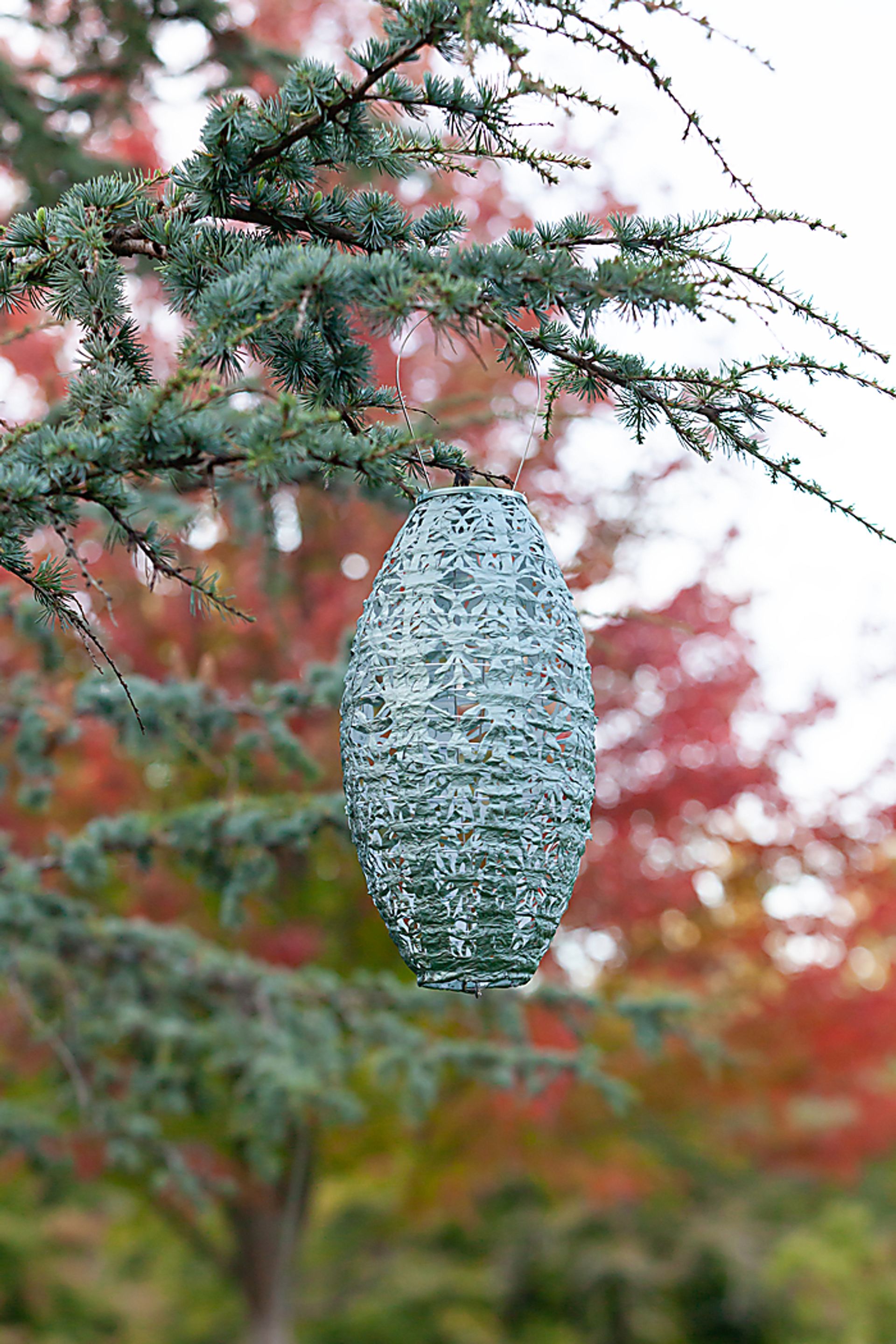 Hymin Estates Outdoor Sage Solar Lantern - Image 5