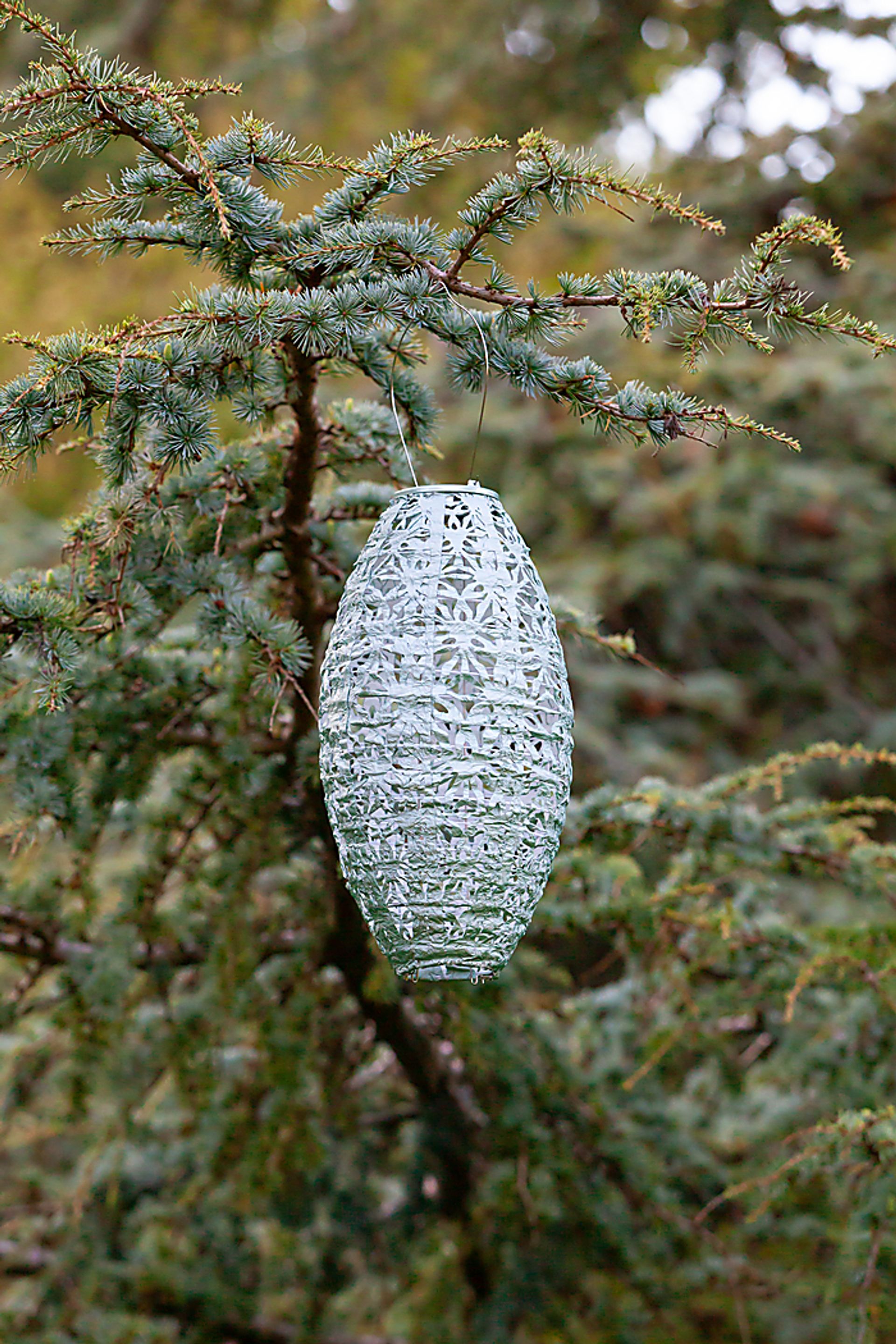Hymin Estates Outdoor Sage Solar Lantern - Image 6