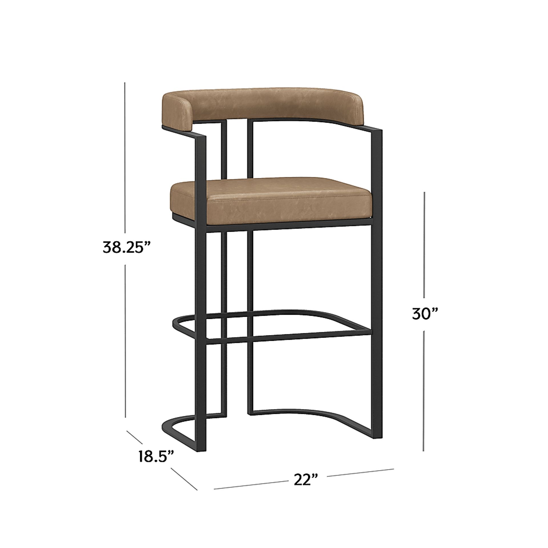 Iaera Gray Bar Height Stool - Image 8