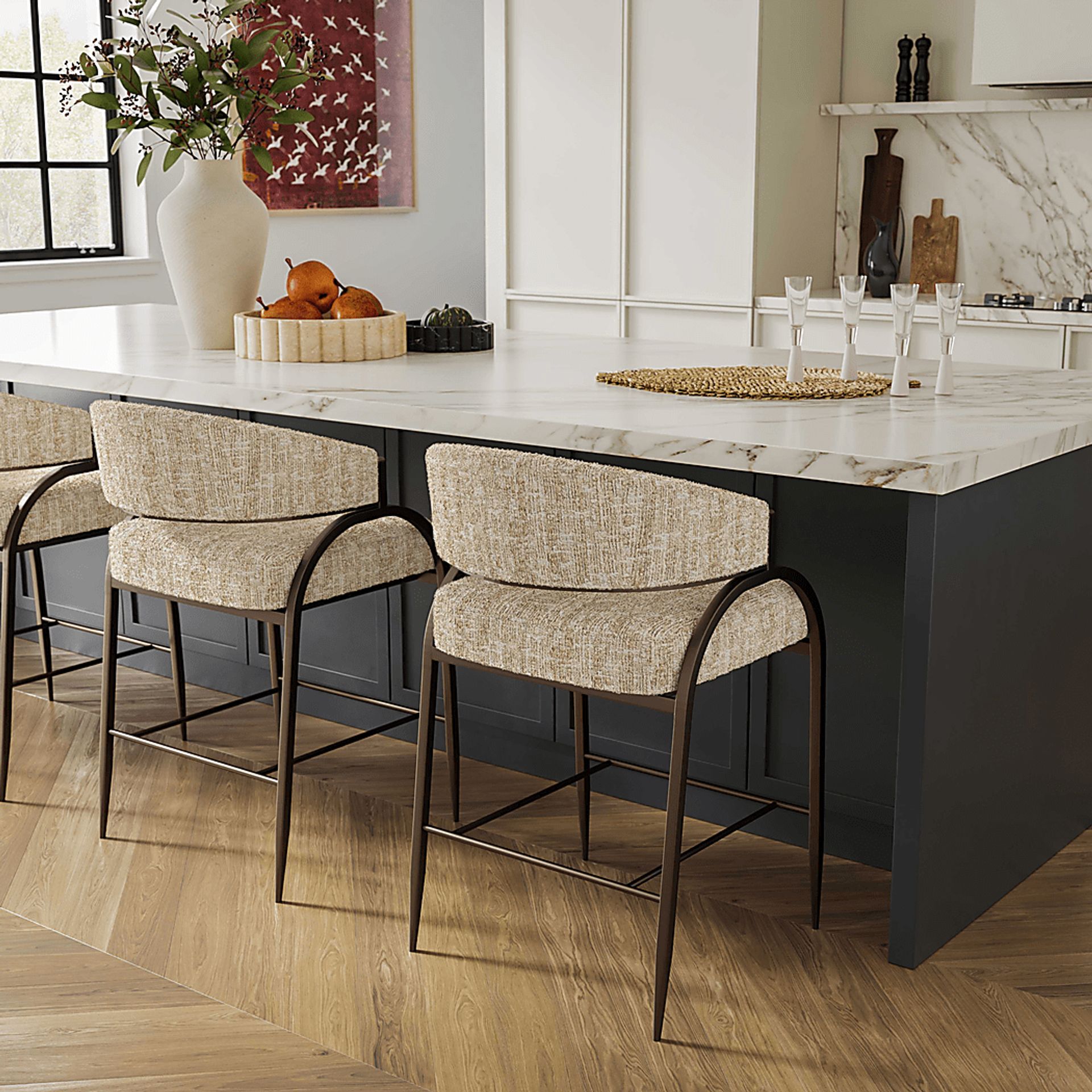 Ibapah I Cream Counter Height Stool - Image 2