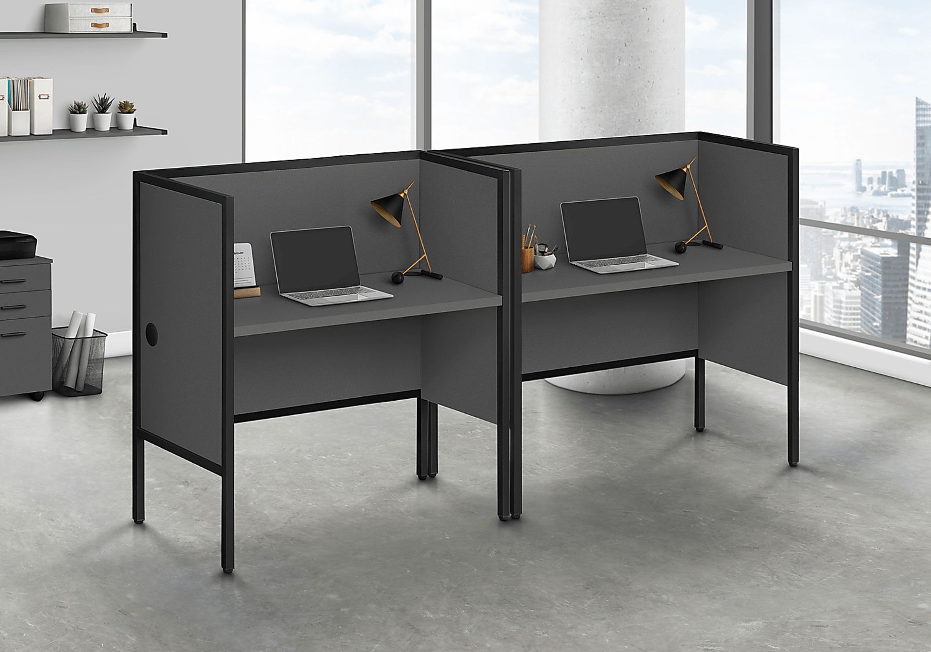 Icecups Dark Gray Desk - Image 4