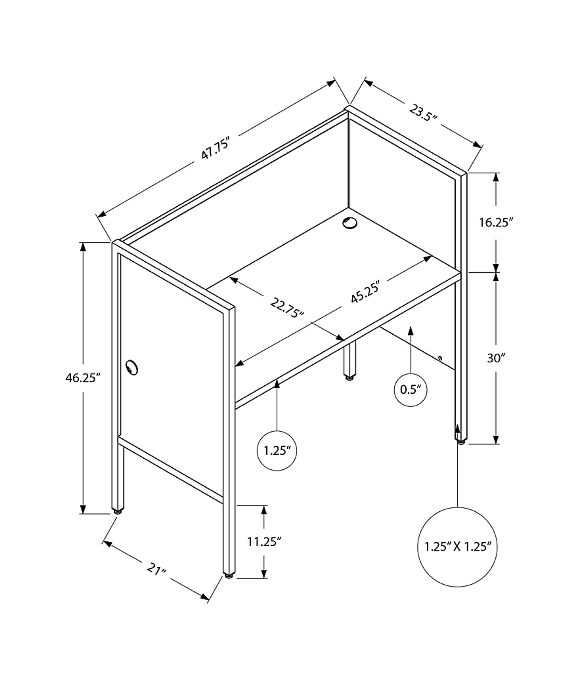 Icecups Dark Gray Desk - Image 5