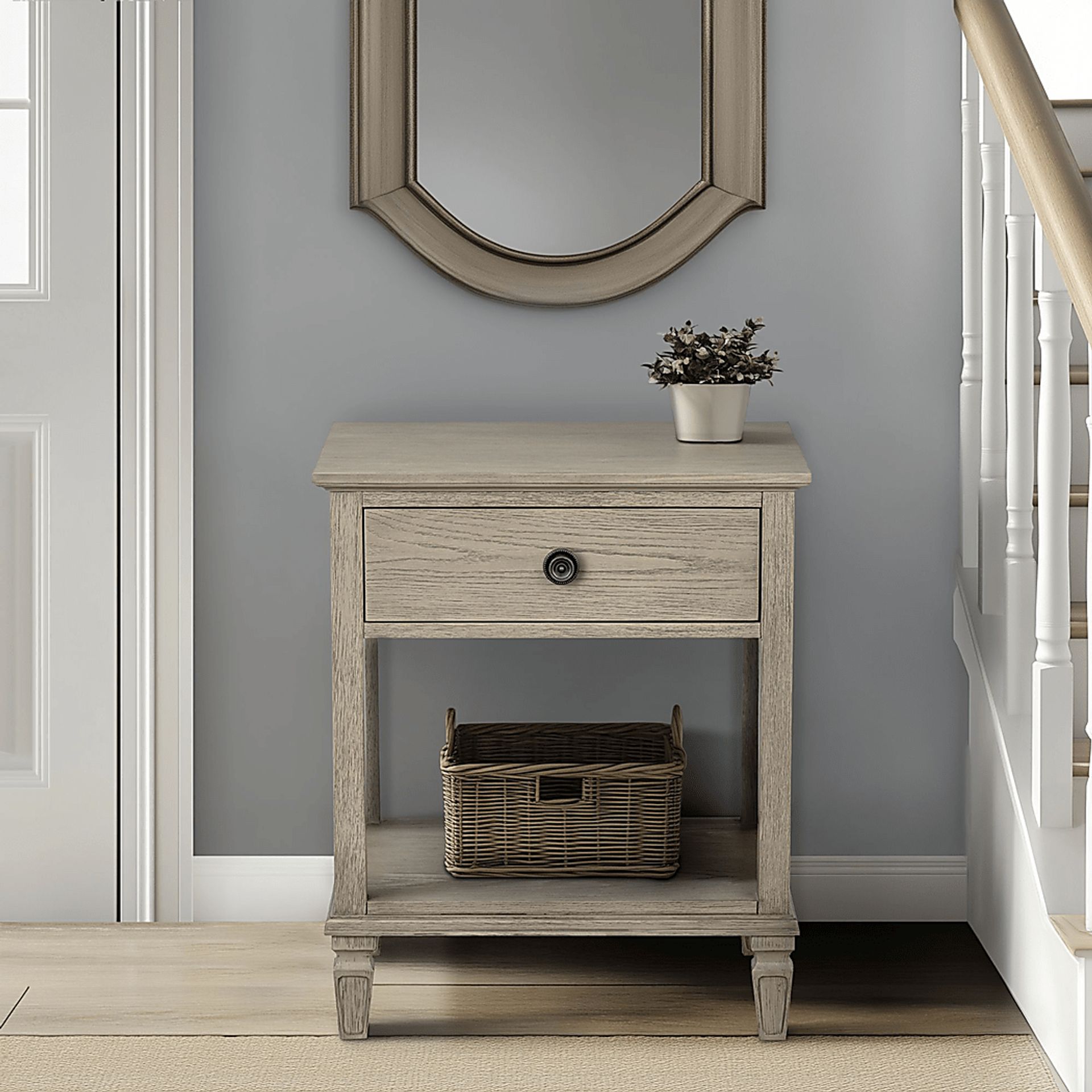 Iceway I Gray Nightstand - Image 2