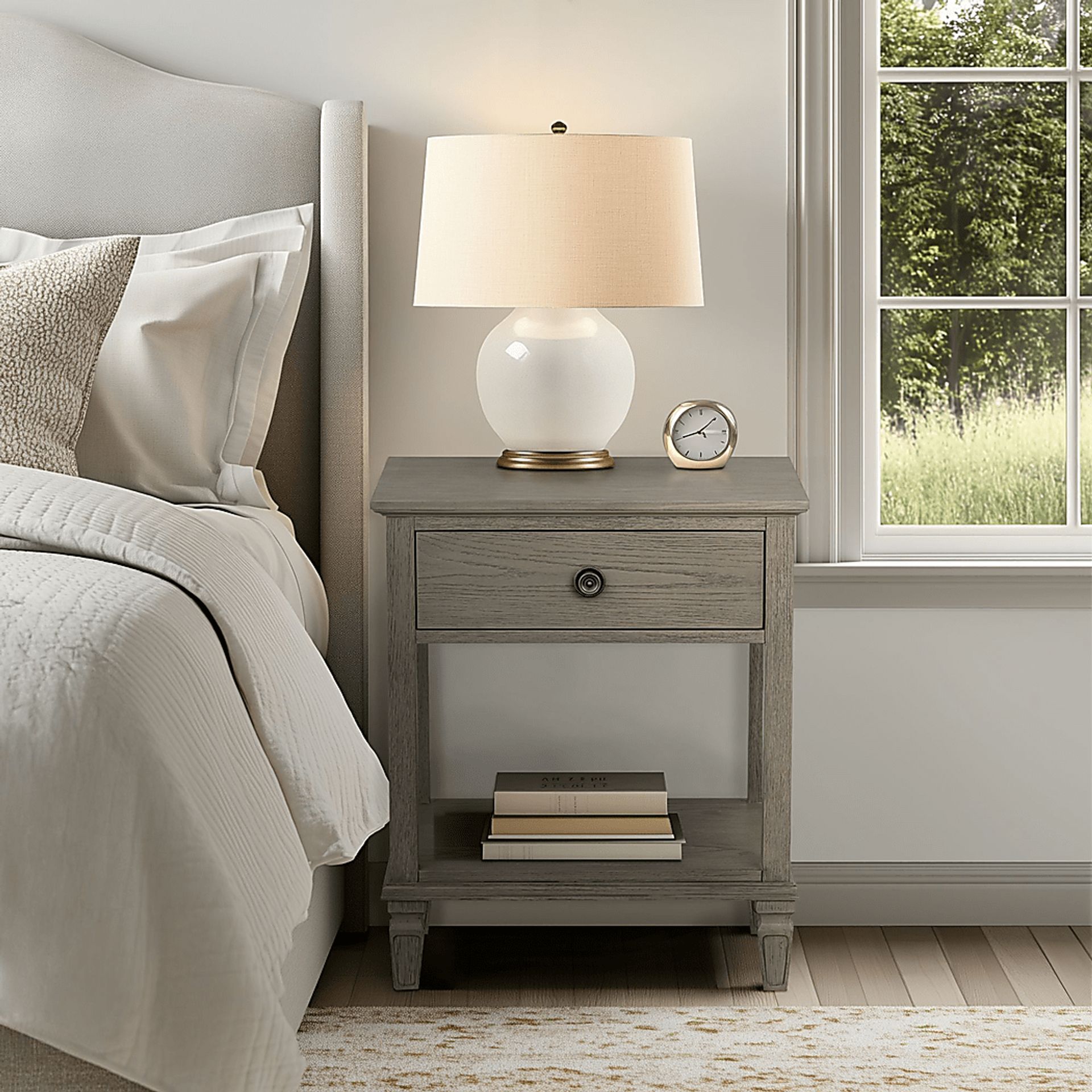 Iceway I Gray Nightstand - Image 3