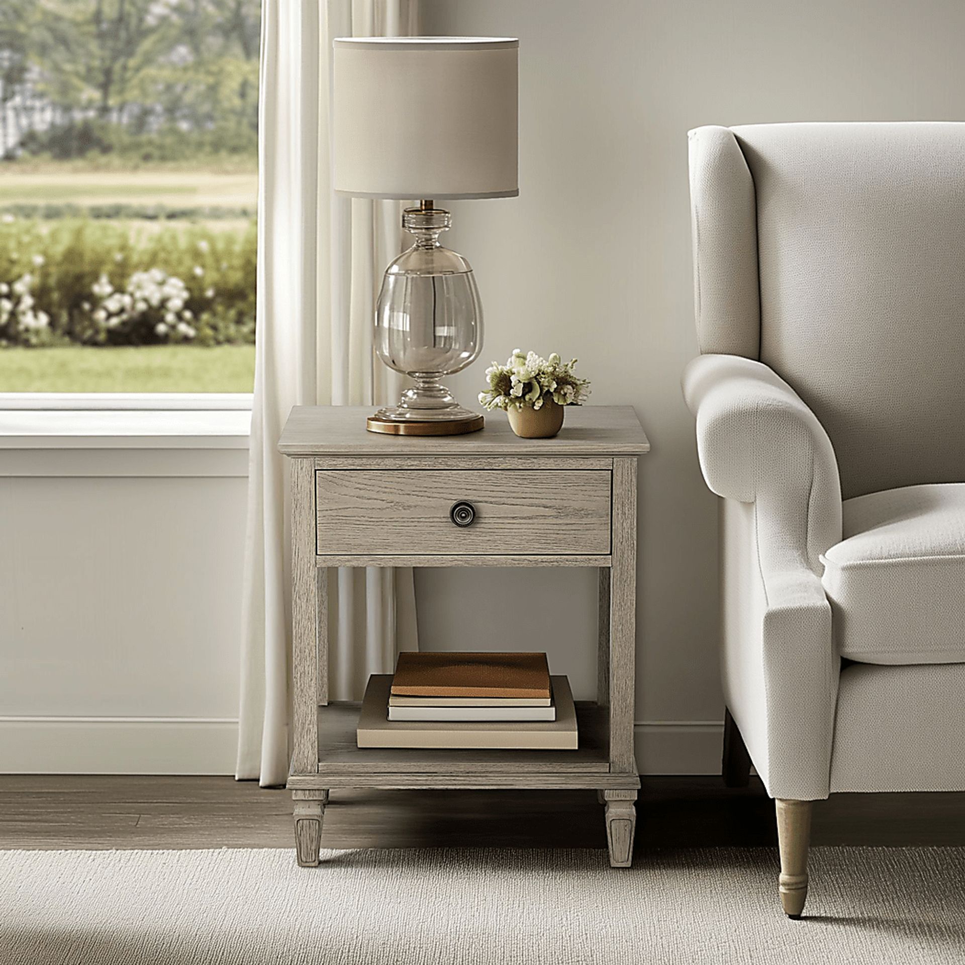 Iceway I Gray Nightstand - Image 4