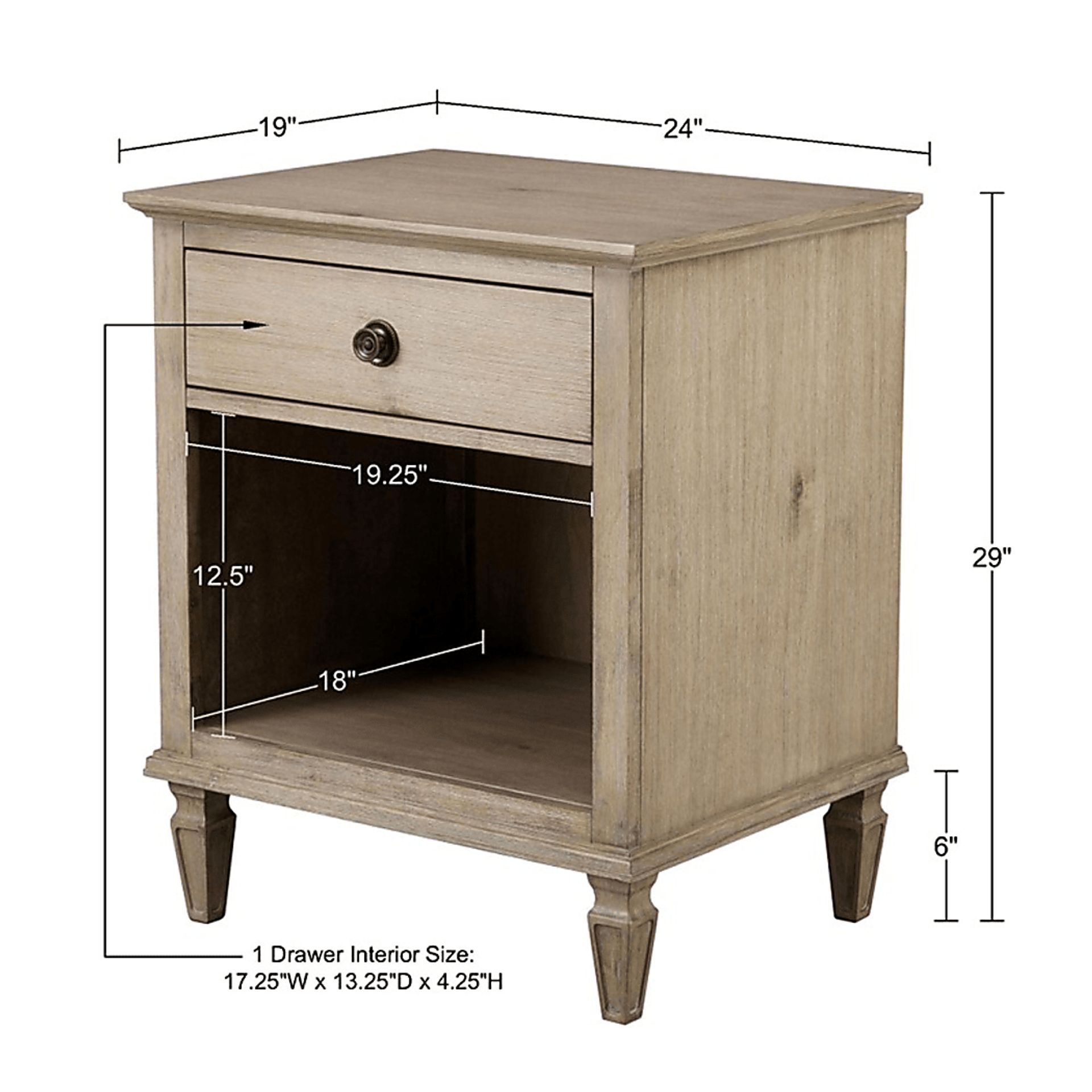 Iceway II Cream Nightstand - Image 9