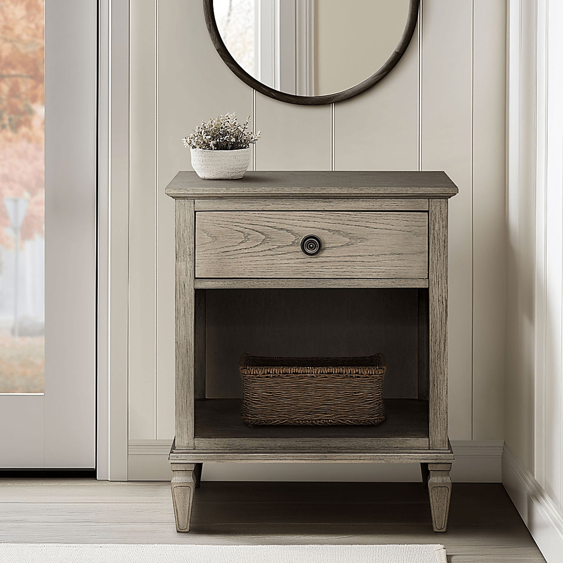 Iceway II Gray Nightstand - Image 2