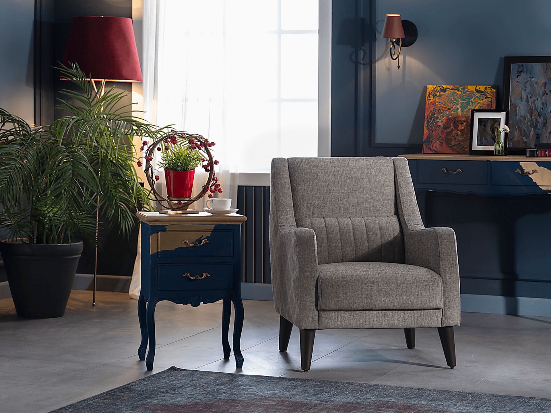 Ickenham Gray Accent Chair - Image 3