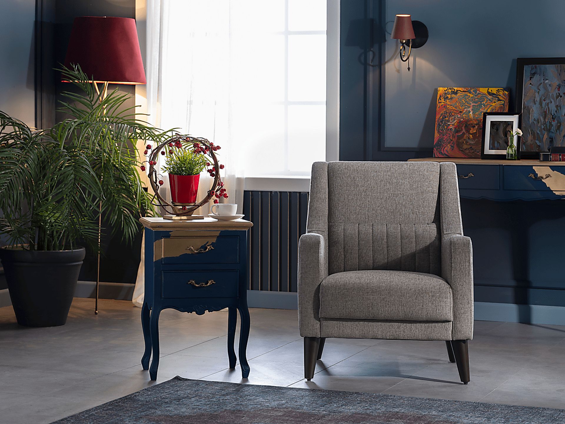 Ickenham Gray Accent Chair - Image 4
