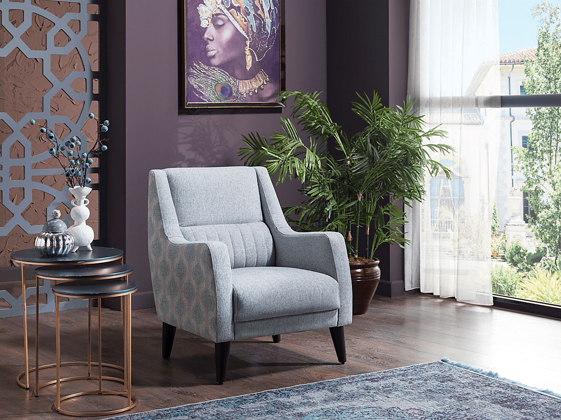 Ickenham Light Gray Accent Chair - Image 3