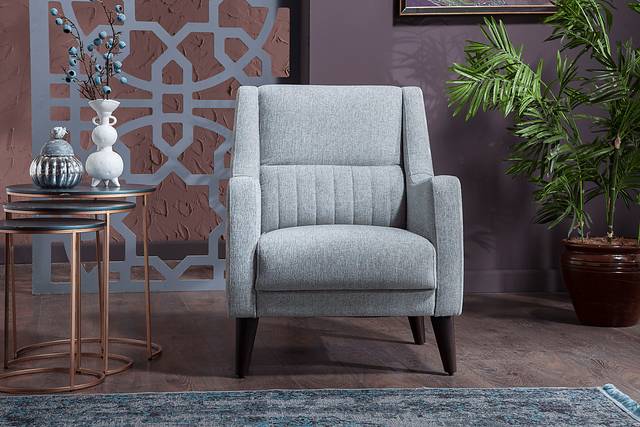 Ickenham Light Gray Accent Chair - Thumbnail - Image 4