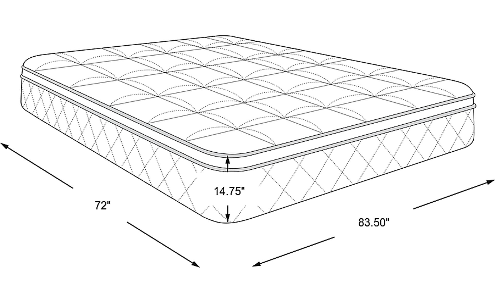 Dimension Image. Please refer to the Dimension Tab on this page for dimension details.