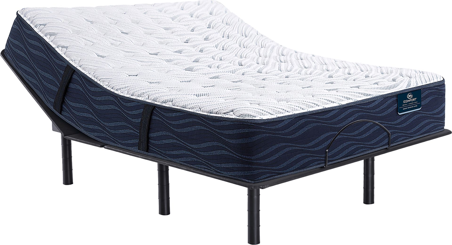 iComfort Q10 Medium Hybrid King Mattress with Head Up Only Base - Image 1