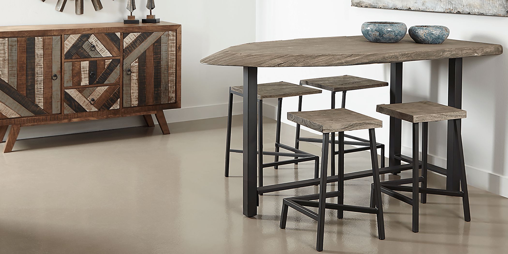 Idaho Springs Gray 5 Pc Counter Height Dining Set Rooms To Go