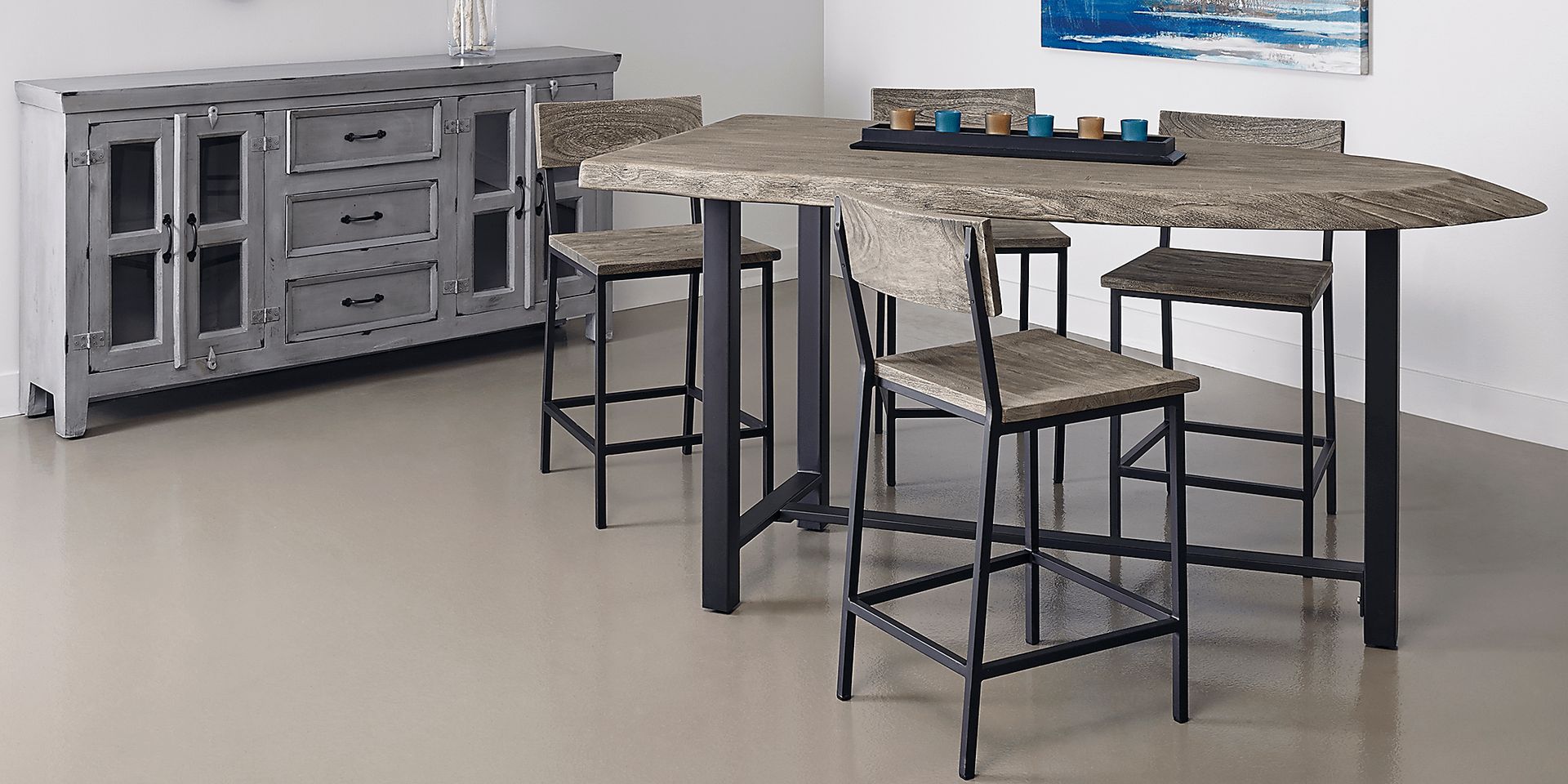 Idaho Springs Gray 5 Pc Counter Height Dining Set - Image 1