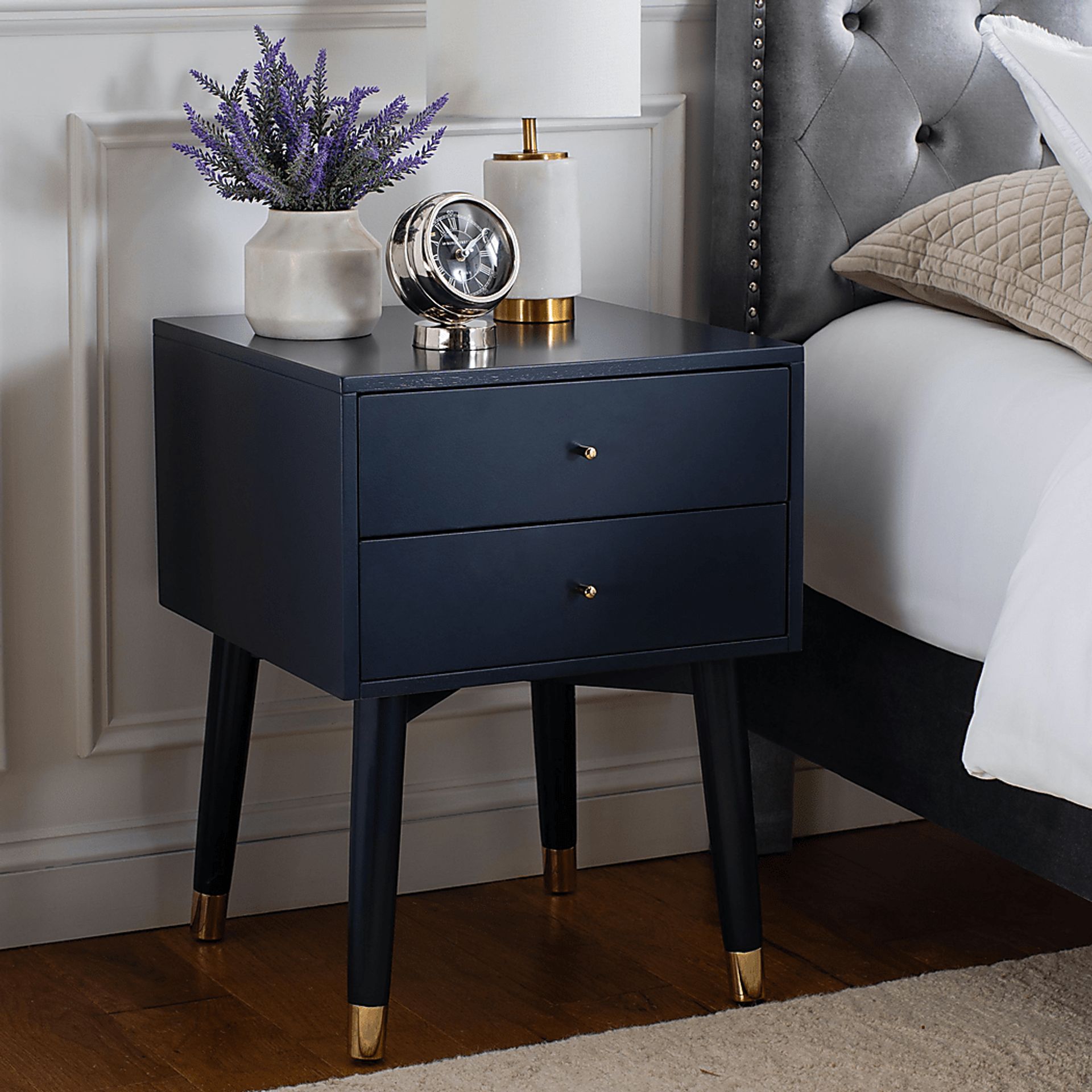 Idamor Navy Nightstand - Image 2