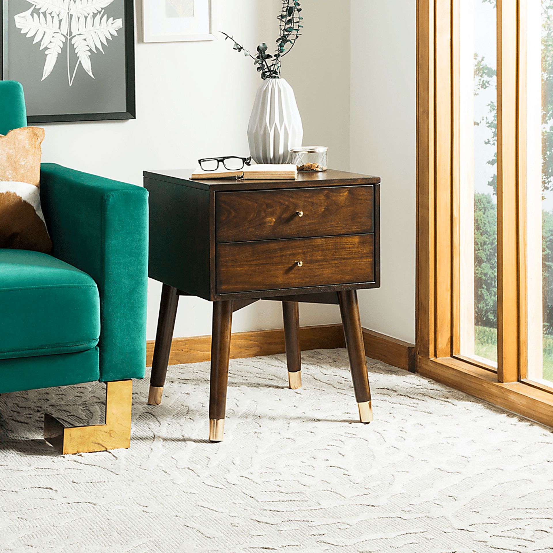 Idamor Walnut Nightstand - Image 2