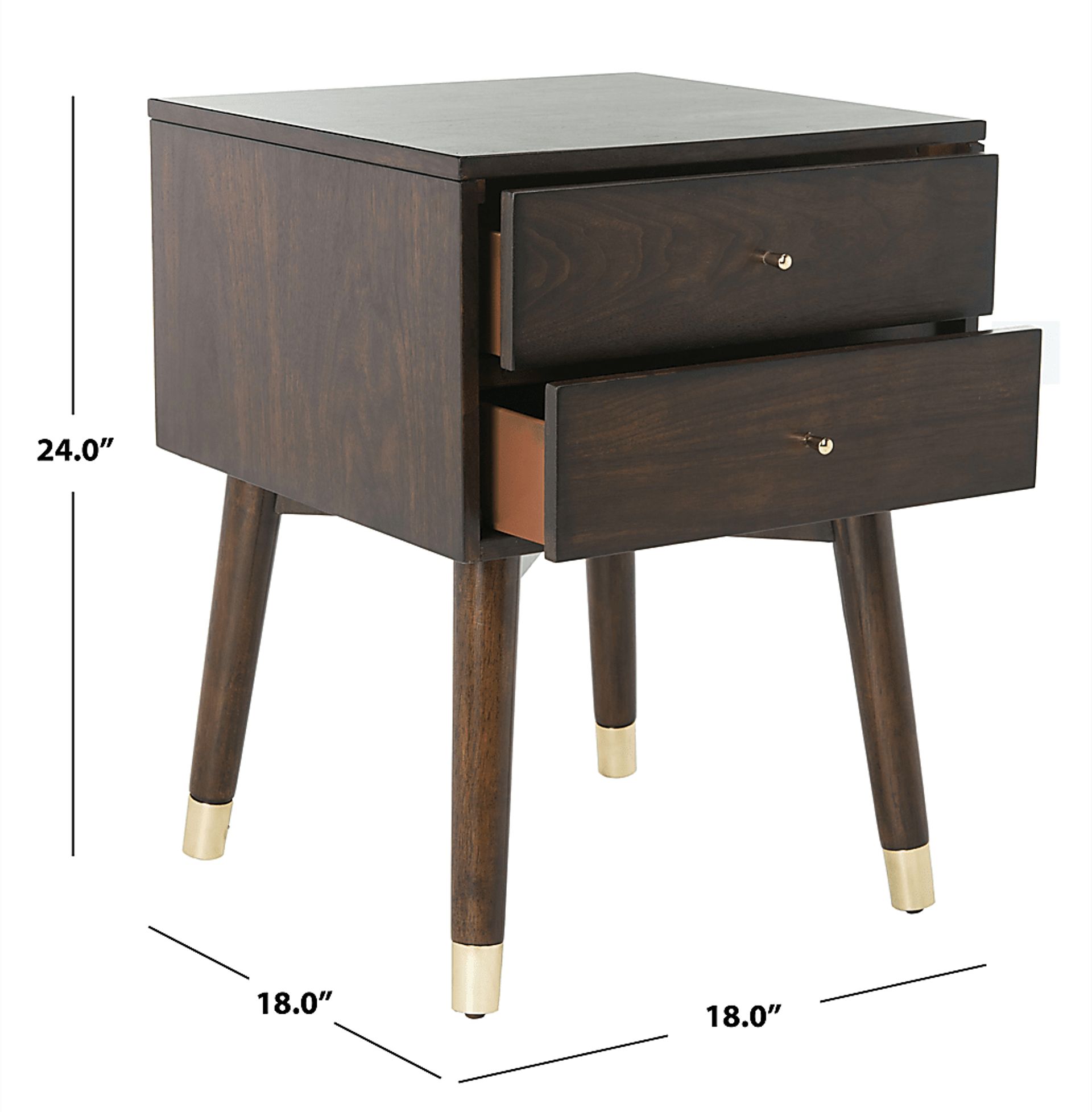 Idamor Walnut Nightstand - Image 10