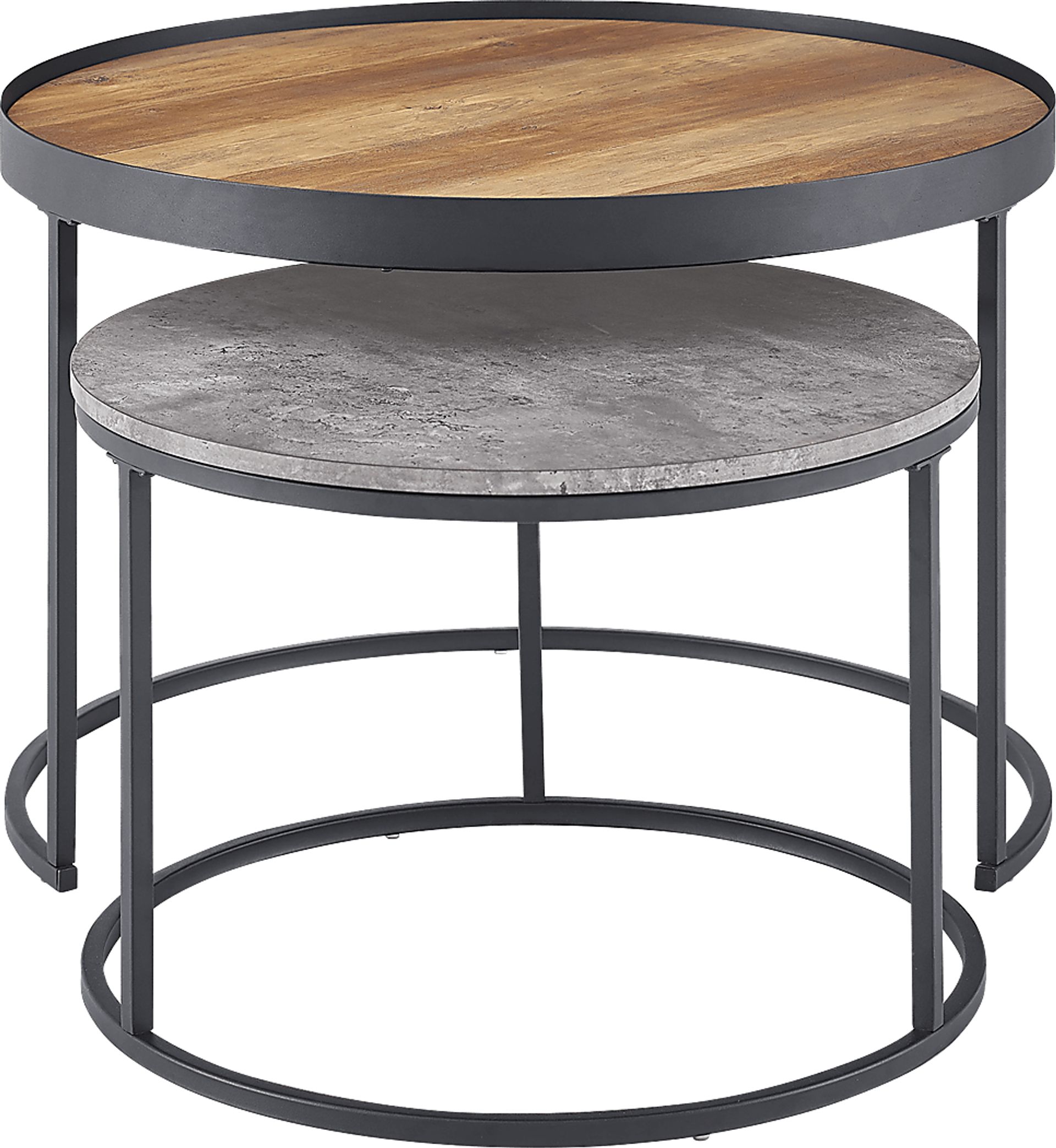 Idelbrook Barnwood Nesting Cocktail Table, Set of 2 - Image 2