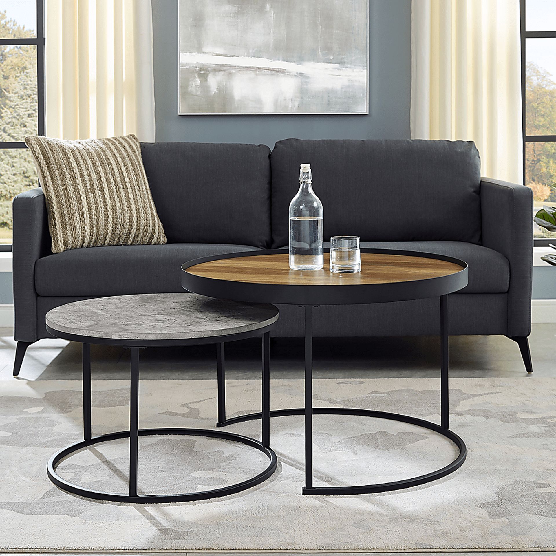 Idelbrook Barnwood Nesting Cocktail Table, Set of 2 - Image 3