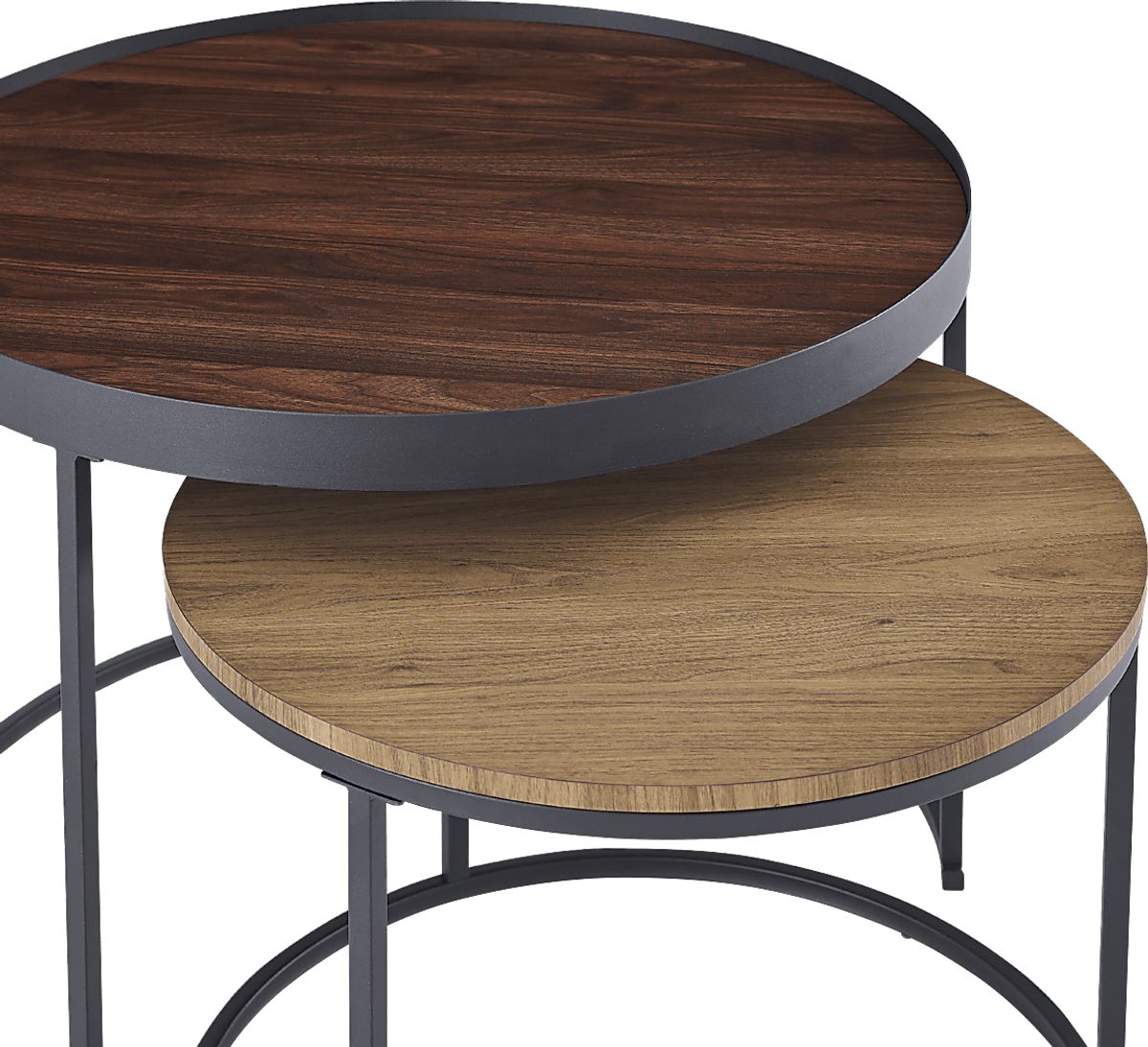 Idelbrook Walnut Dark Wood Nesting Cocktail Table, Set Of 2 | Rooms to Go