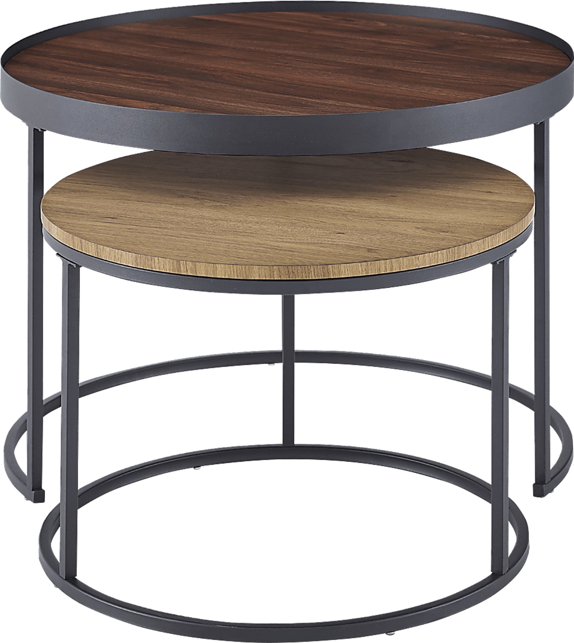 Idelbrook Walnut Nesting Cocktail Tables, Set of 2 - Image 3
