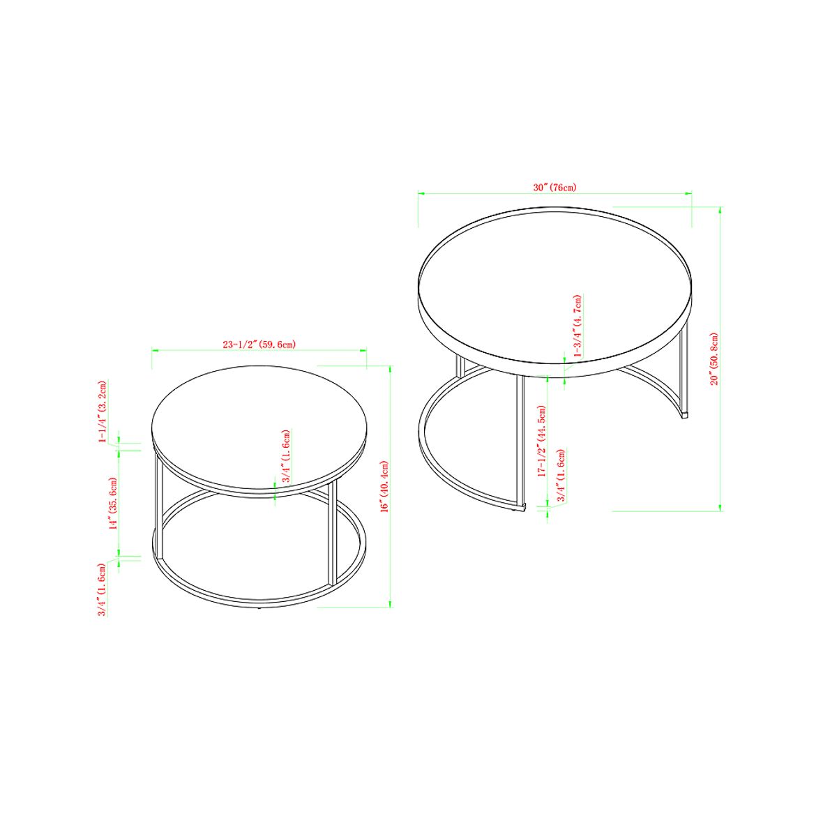 Idelbrook Walnut Nesting Cocktail Tables, Set of 2 Rooms To Go