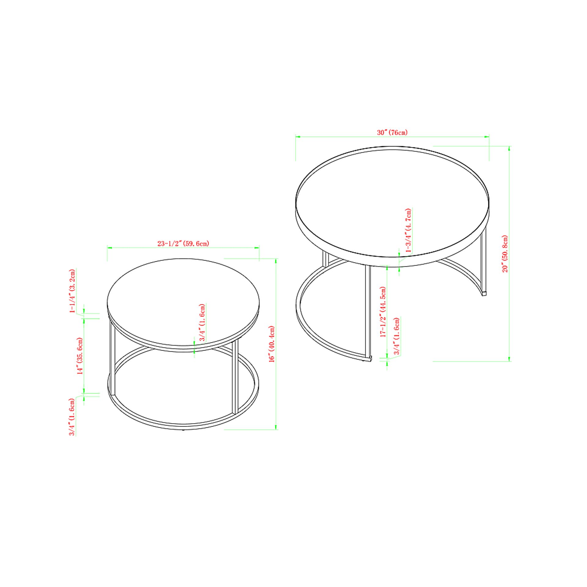 Idelbrook Walnut Nesting Cocktail Tables, Set of 2 - Image 5