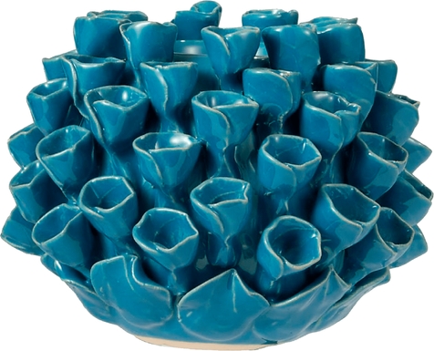 Idle Cay Blue Candle Holder