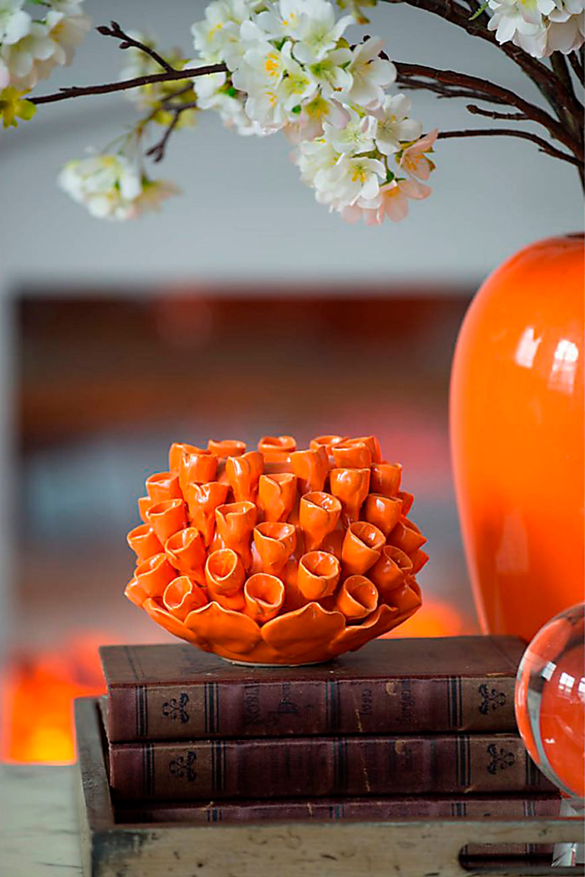 Idle Cay Orange Candle Holder - Image 3