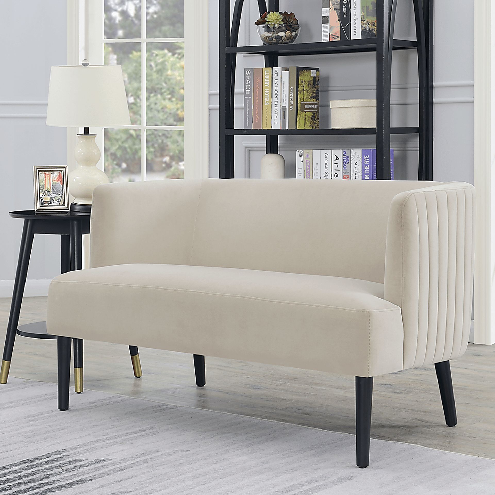 Idlegate Cream Loveseat - Image 7