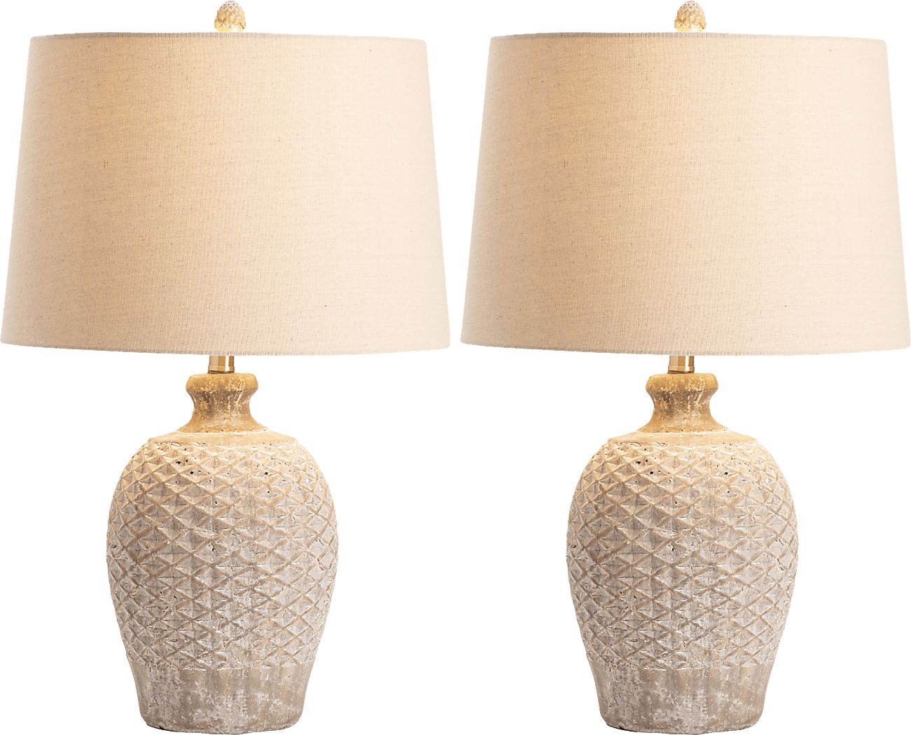 Idora Estates Cream Table Lamps, Set of 2