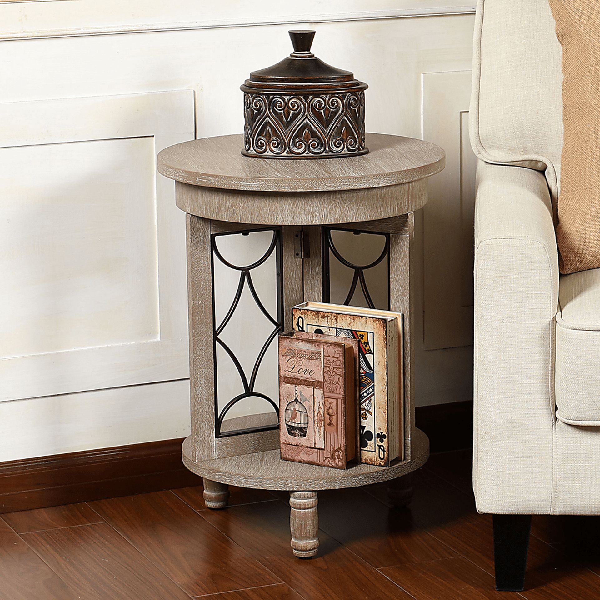 Idriz Brown Accent Table - Image 2