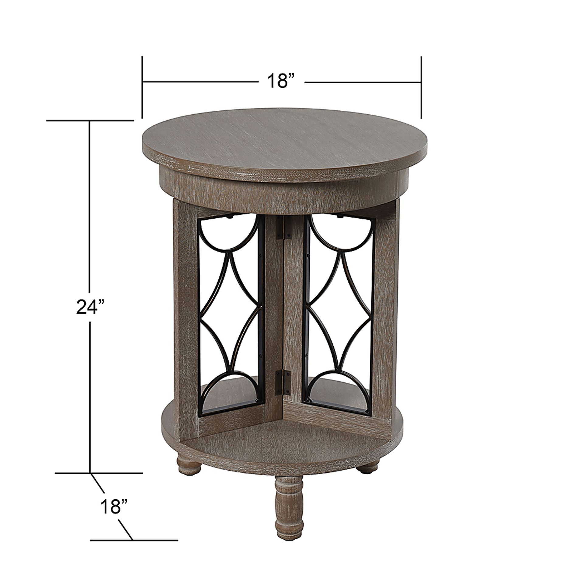 Idriz Brown Accent Table - Image 7